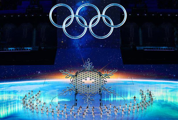 4일 오후 중국 베이징 국립경기장에서 열린 2022 베이징 동계올림픽 개회식 장면. 