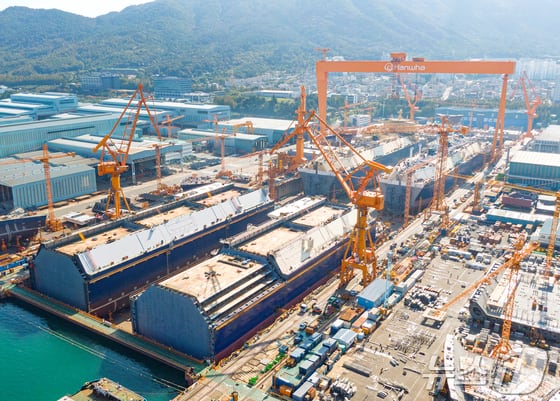 Sitio comercial de Hanwha Ocean en Geoje. /Cortesía de Hanwha Ocean