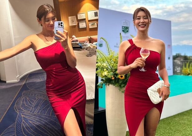강소연, 강렬한 레드보다 더 강렬한 글래머 자태…트임 짝 갈라지게 하는 탄력 보디 - 조선비즈
