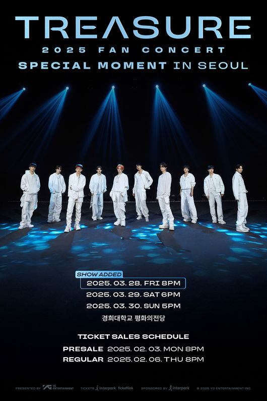 TREASURE, Seoul Fancon mở đợt bán trước bổ sung… Thúc đẩy 'thẳng tiến' toàn cầu