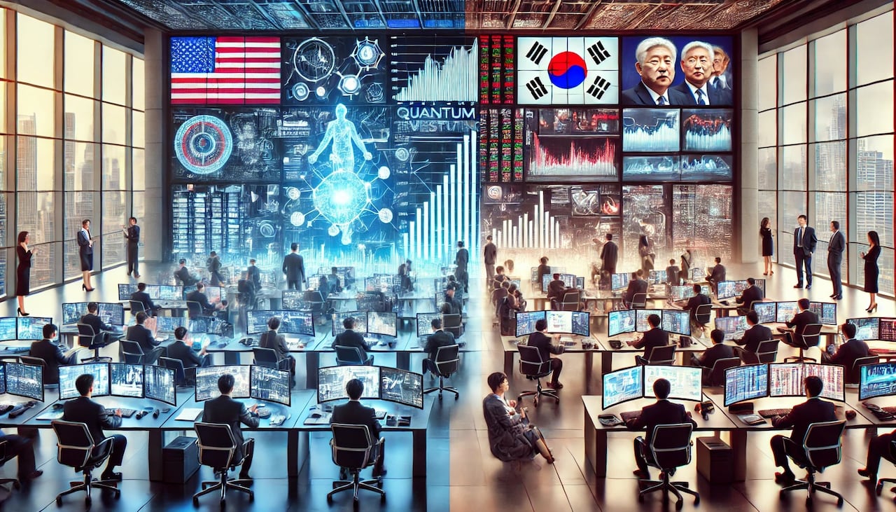 美 거래량 1위는 양자컴퓨터주, 韓 거래량 1위는 정치 테마주