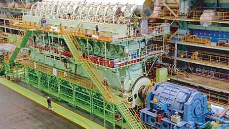 한화엔진 대형 엔진. /한화엔진 제공