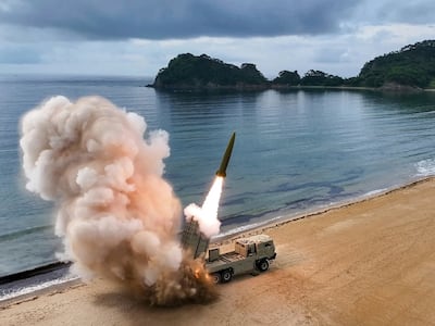 북한, 동해상으로 탄도미사일 발사… 42일 만에 도발