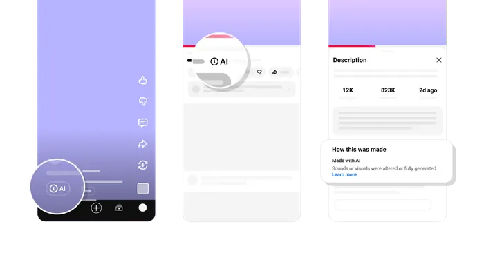 YouTube adds automatic AI video labels for viewers