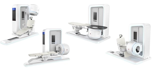 Pharos, a positron emission tomography (PET) system developed by Brightonics Imaging, adjusts the chair and detector positions based on posture./Courtesy of Brightonics Imaging