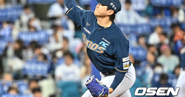 대구 삼성라이온즈파크 경기에서 역투하는 NC 다이노스 전사민