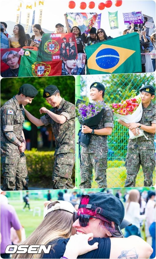 BTS Members RM, V, Jimin, and Jungkook Celebrate Their Return from Military Service