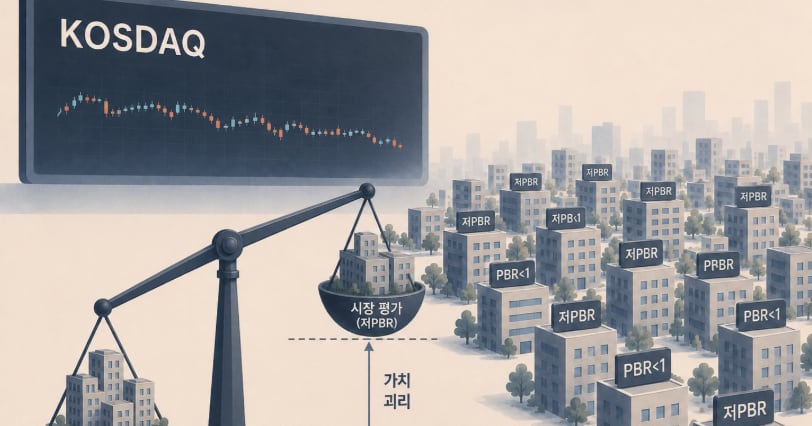 코스닥 절반이 ‘저평가’... 李 대통령 취임 전보다 늘어난 저PBR주